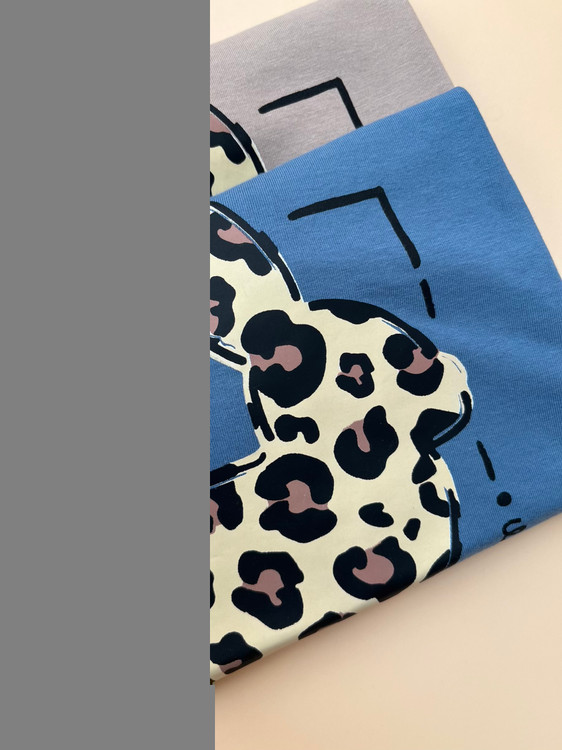 تیشرت دخترانه چاپ خرگوشی، نخ پنبه نرم، فریسایز ۳۸ تا ۴۲، مناسب روزمره و خانگی